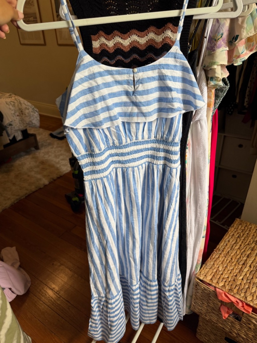 Vineyard Vines Blue and White Striped Maxi Dress